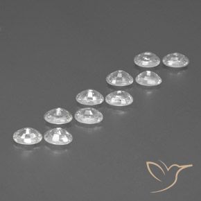 Pedras preciosas de Zircão Branco natural de 8.19 ct, oval, VVS-VS