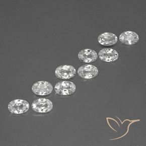 Pedras preciosas de Zircão Branco natural de 6.68 ct, oval, VVS-VS