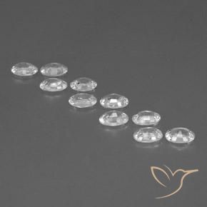 Pedras preciosas de Zircão Branco natural de 6.68 ct, oval, VVS-VS