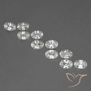 Pedras preciosas de Zircão Branco natural de 7.00 ct, oval, VVS-VS