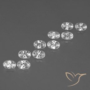 Pedras preciosas de Zircão Branco natural de 8.00 ct, oval, VVS-VS