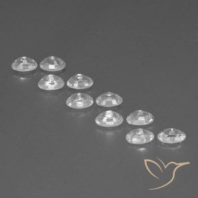 Pedras preciosas de Zircão Branco natural de 8.00 ct, oval, VVS-VS