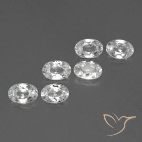 Pedras preciosas de Zircão Branco natural de 4.24 ct, oval, VS