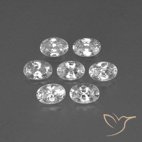 5.30ctw Natural Branco Zircão, oval, VS