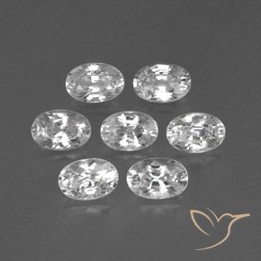Pedras preciosas de Zircão Branco natural de 5.30 ct, oval, VS