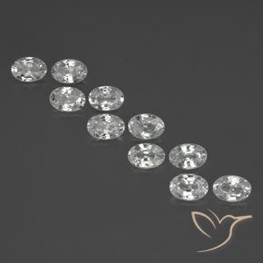 7.20ctw Natural Branco Zircão, oval, VS