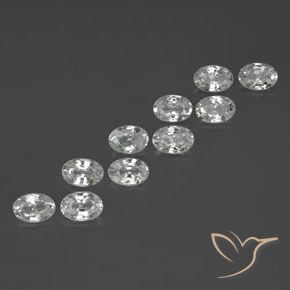 Pedras preciosas de Zircão Branco natural de 7.20 ct, oval, VS