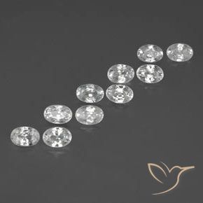 Pedras preciosas de Zircão Branco natural de 7.72 ct, oval, VS