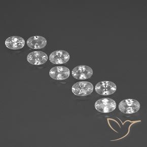 7.96ctw Natural Branco Zircão, oval, VS