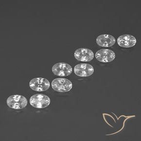 Pedras preciosas de Zircão Branco natural de 7.96 ct, oval, VS