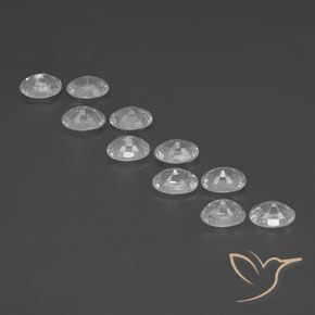 Pedras preciosas de Zircão Branco natural de 7.96 ct, oval, VS