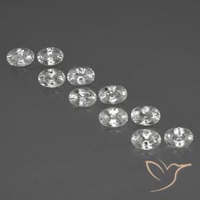 8.33ctw Natural Branco Zircão, oval, VVS-VS