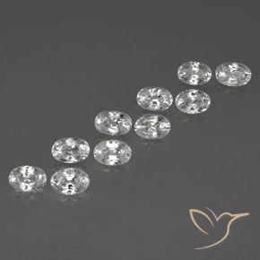 Pedras preciosas de Zircão Branco natural de 8.33 ct, oval, VVS-VS