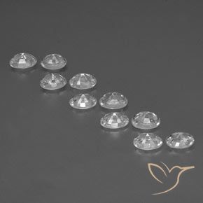 Pedras preciosas de Zircão Branco natural de 8.33 ct, oval, VVS-VS