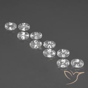 8.21ctw Natural Branco Zircão, oval, VS