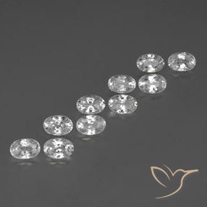 Pedras preciosas de Zircão Branco natural de 8.21 ct, oval, VS