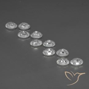 Pedras preciosas de Zircão Branco natural de 8.21 ct, oval, VS