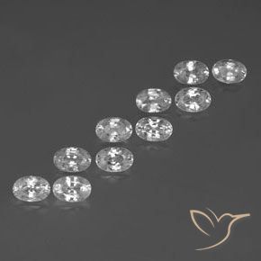 Pedras preciosas de Zircão Branco natural de 8.06 ct, oval, VVS-VS