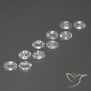 Pedras preciosas de Zircão Branco natural de 6.73 ct, oval, VS