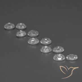 Pedras preciosas de Zircão Branco natural de 8.04 ct, oval, VVS-VS