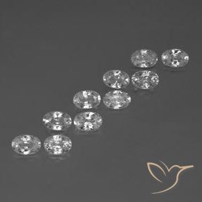 Pedras preciosas de Zircão Branco natural de 7.00 ct, oval, VVS-VS