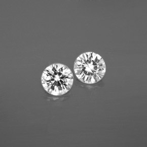 Pedras preciosas de zircão branco natural de  ct, corte redondo, SI