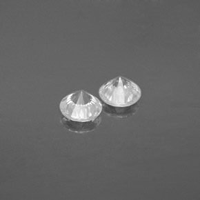 Pedras preciosas de zircão branco natural de  ct, corte redondo, SI