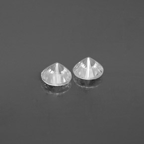 Pedras preciosas de zircão branco natural de  ct, corte redondo, VVS