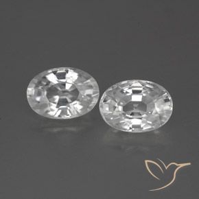 2.90ctw Natural Branco Zircão, oval, VVS-VS