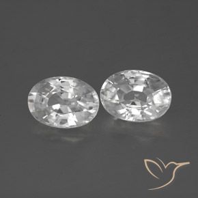 Pedras preciosas de Zircão Branco natural de 2.90 ct, oval, VVS-VS