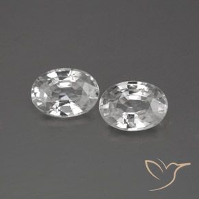 2.49ctw Natural Branco Zircão, oval, VS