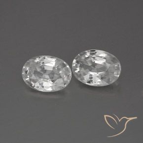 Pedras preciosas de Zircão Branco natural de 2.49 ct, oval, VS