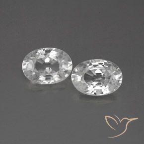 2.50ctw Natural Branco Zircão, oval, VS-SI
