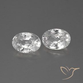 Pedras preciosas de Zircão Branco natural de 2.59 ct, oval, VVS-VS