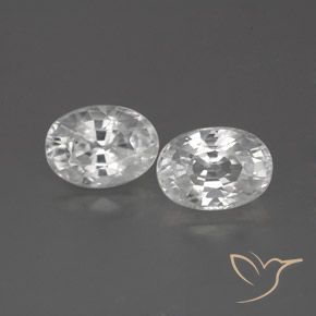 2.87ctw Natural Branco Zircão, oval, VS-SI
