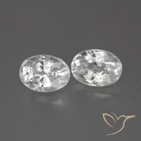 Pedras preciosas de Zircão Branco natural de 2.87 ct, oval, VS-SI