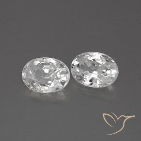 Pedras preciosas de Zircão Branco natural de 2.58 ct, oval, VS