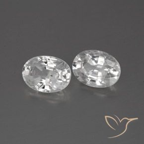 Pedras preciosas de Zircão Branco natural de 2.64 ct, oval, VVS-VS