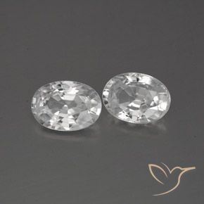 Pedras preciosas de Zircão Branco natural de 2.44 ct, oval, VVS