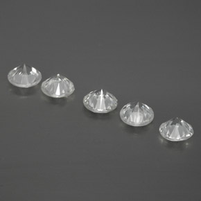 Pedras preciosas de zircão branco natural de  ct, corte redondo, VVS-VS