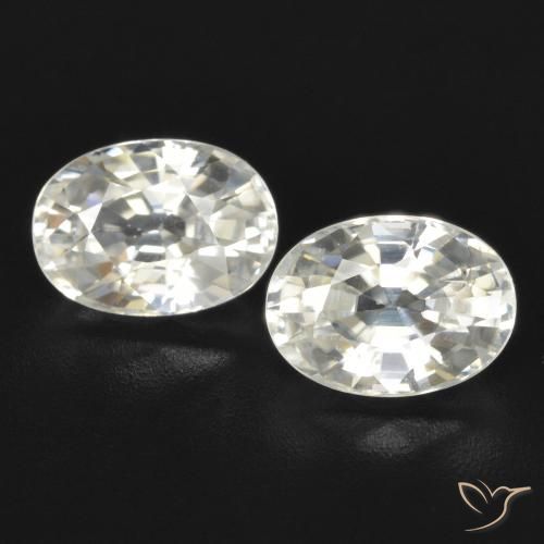 2.87ctw Natural branco quente Zircão, oval, SI