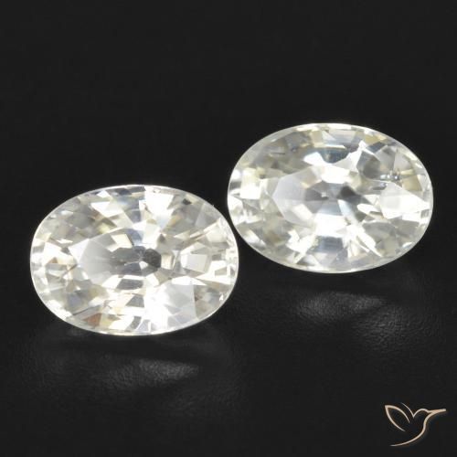 Pedras preciosas de Zircão branco quente natural de 2.87 ct, oval, SI