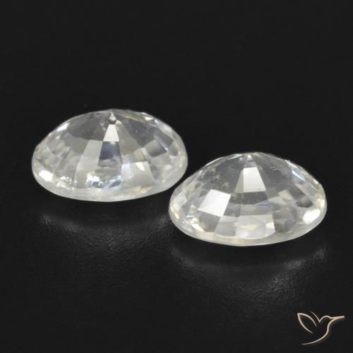 Pedras preciosas de Zircão branco quente natural de 2.87 ct, oval, SI