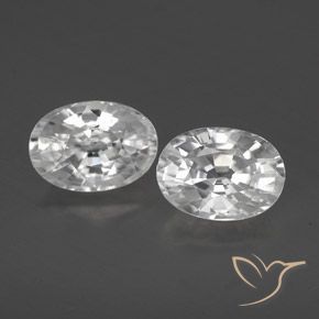 2.89ctw Natural Branco Zircão, oval, VS-SI