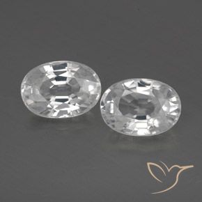 2.87ctw Natural Branco Zircão, oval, VVS