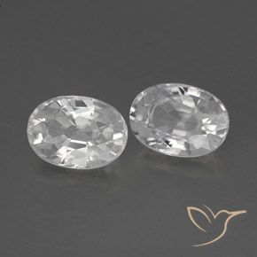 Pedras preciosas de Zircão Branco natural de 2.87 ct, oval, VVS