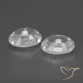 Pedras preciosas de Zircão Branco natural de 2.87 ct, oval, VVS