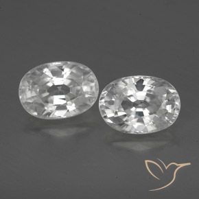 2.97ctw Natural Branco Zircão, oval, VS