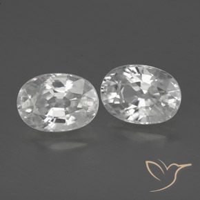 Pedras preciosas de Zircão Branco natural de 2.97 ct, oval, VS
