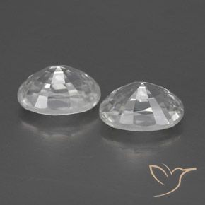 Pedras preciosas de Zircão Branco natural de 2.97 ct, oval, VS